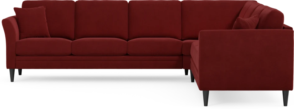 Eden - Hörnsoffa, 3+3-sits - Röd