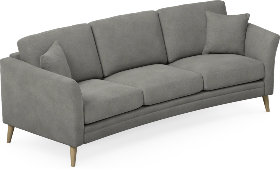 Eden - 3-sits soffa svängd - Grå