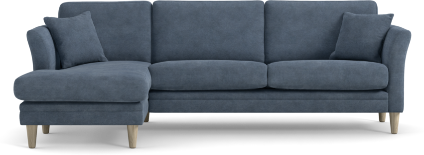 Eden - 2,5-sits soffa med schäslong - Blå