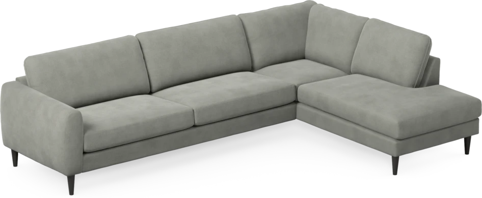 Bridge - 4-sits soffa med divan höger - Grå