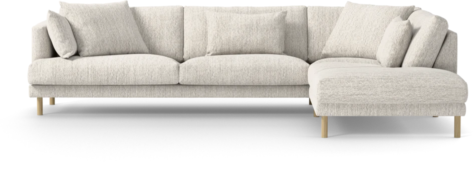 Harper - 3-sits soffa med divan höger - Grå
