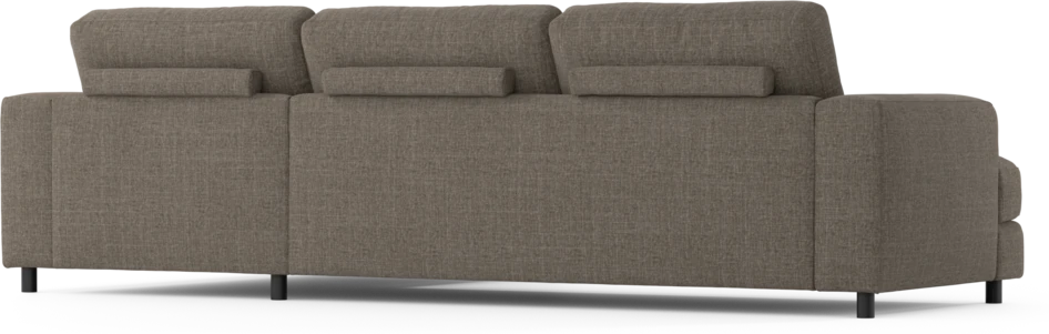 Noma - 3-sits soffa med schäslong höger - Brun
