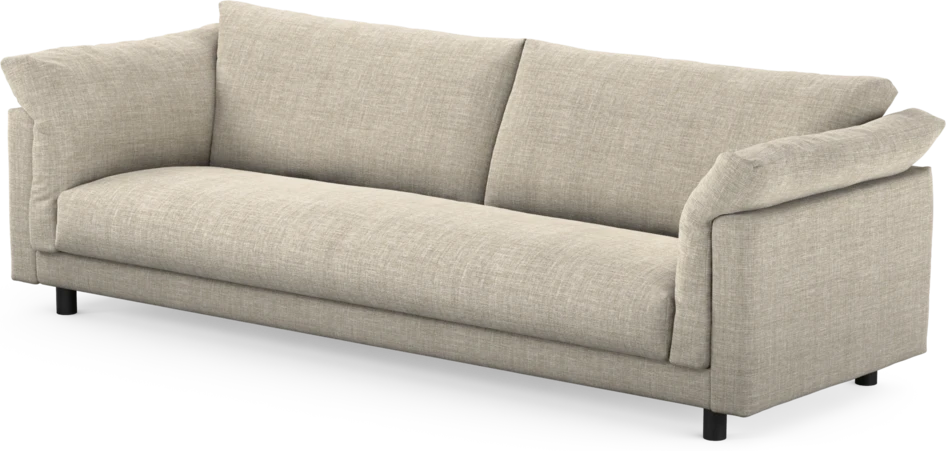 Cherrie - 4-sits soffa, hel dyna, fast klädsel - Beige