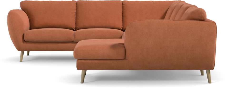 Madison Lux - Hörnsoffa med schäslong höger - Orange
