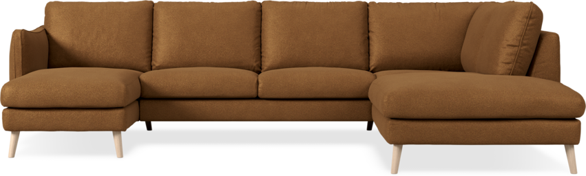 Madison Lux - 2-sits soffa med schäslong vänster och divan höger - Brun