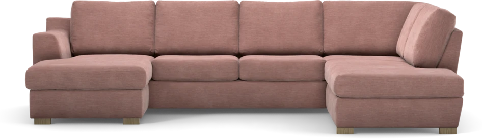 Friday - 3-sits soffa med schäslong vänster och divan höger - Rosa