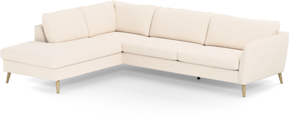 County - 2,5-sits soffa med divan vänster - Vit
