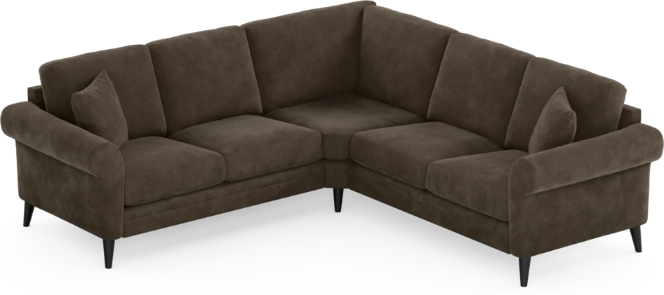 Eden - Hörnsoffa, 2+2-sits - Brun
