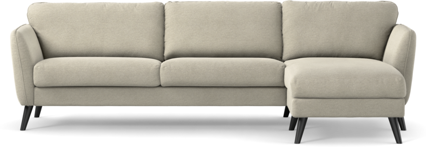 Bridge - 3-sits soffa med schäslong höger - Grå