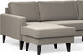 Sierra - 4-sits soffa med schäslong vänster och divan höger - Brun