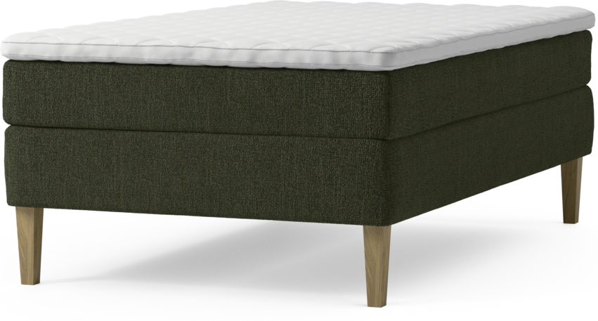 Delux Sense - Kontinentalsäng, enkelsäng 120 cm med bäddmadrass och sängben