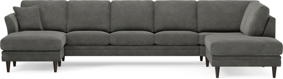 Eden - 3-sits soffa med schäslong vänster och divan höger - Grå