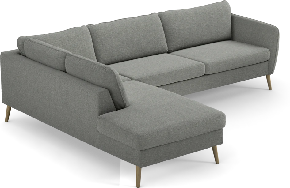 County - 2,5-sits soffa med divan vänster - Grå