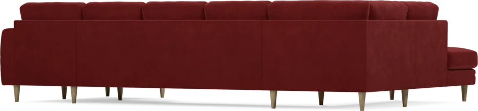 Eden - 3-sits soffa med divan vänster och schäslong höger - Röd