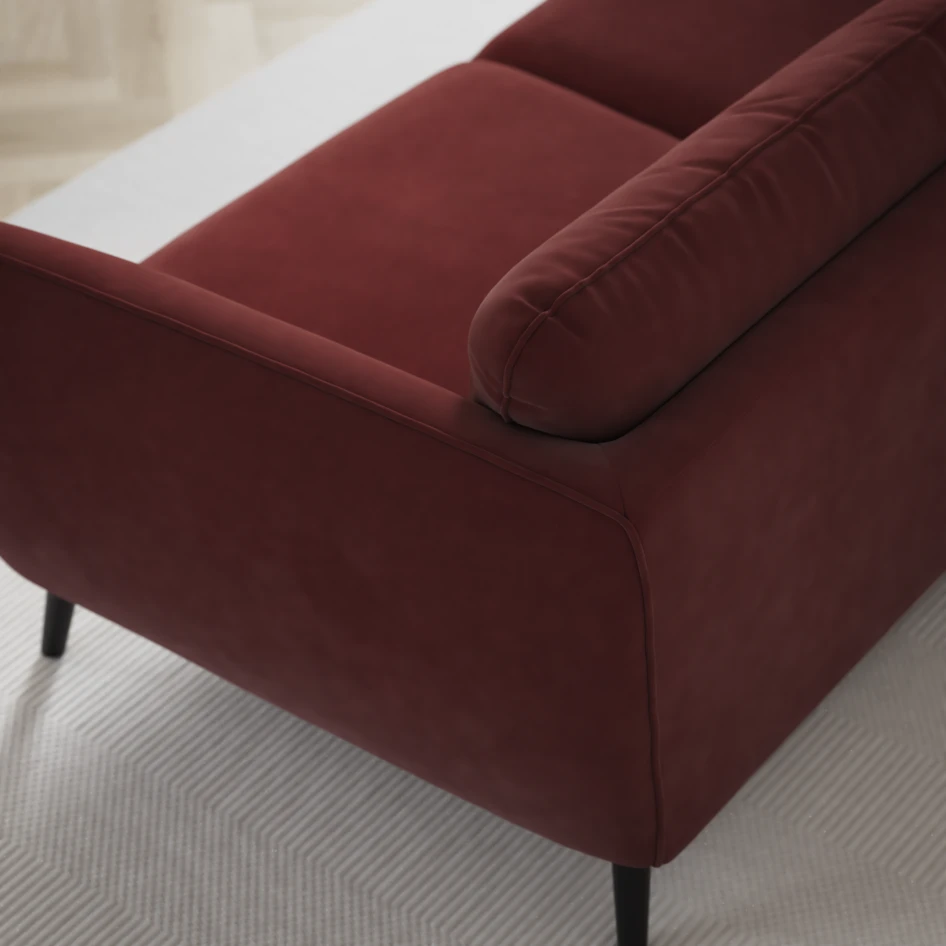 Madison - 3-sits soffa med divan höger - Rosa