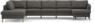 County - 4-sits soffa med divan vänster och schäslong höger - Brun