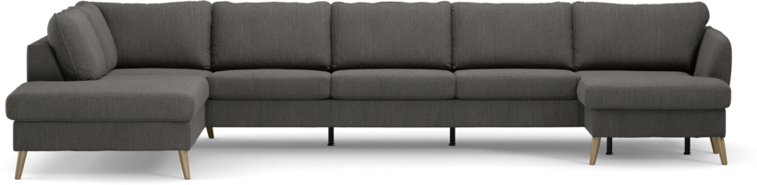 County - 4-sits soffa med divan vänster och schäslong höger - Brun