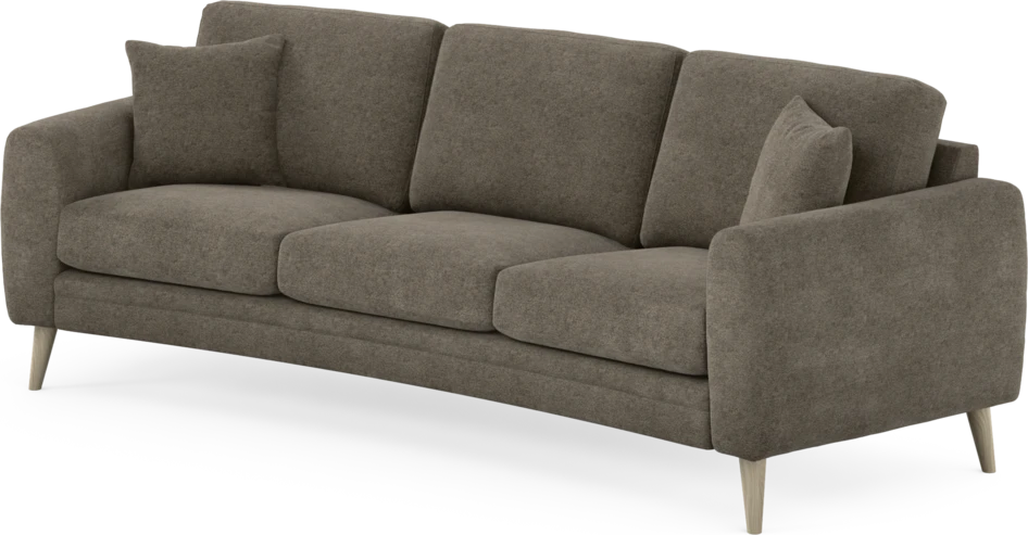 Eden - 3-sits soffa svängd - Brun