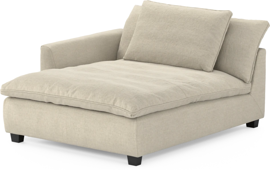 Bellora - Schäslong XL med armstöd vänster - Beige