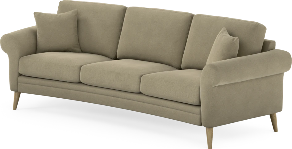 Eden - 3-sits soffa svängd - Beige