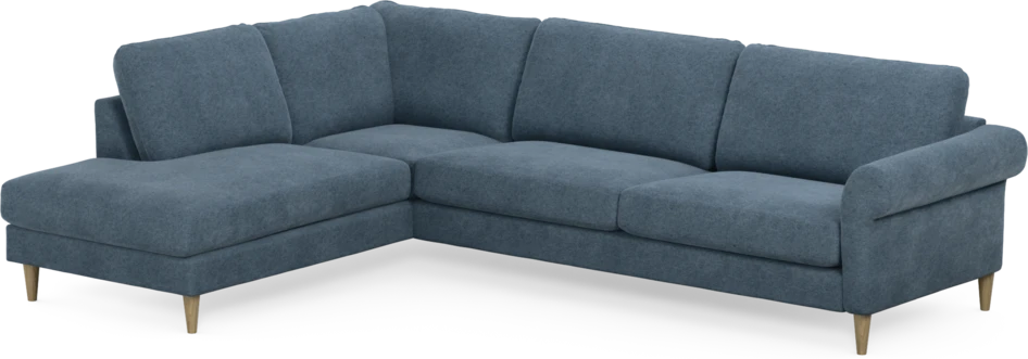 Bridge - 3-sits soffa med divan vänster - Blå