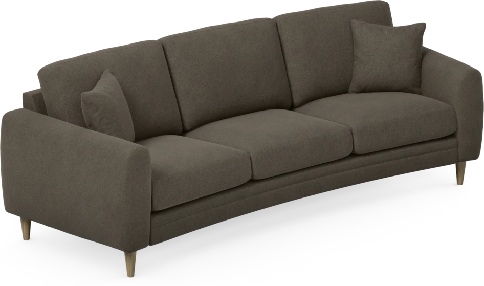Eden - 3-sits soffa svängd - Brun