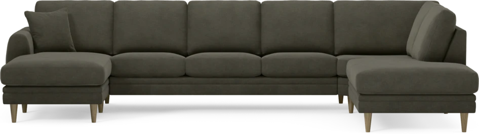Eden - 3-sits soffa med schäslong vänster och divan höger - Grå