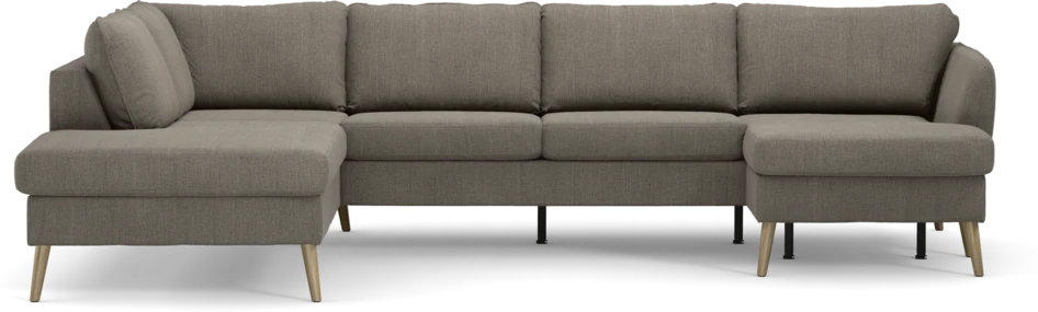 County - 3-sits soffa med divan vänster och schäslong höger - Brun