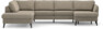 County - 3-sits soffa med divan vänster och schäslong höger - Beige
