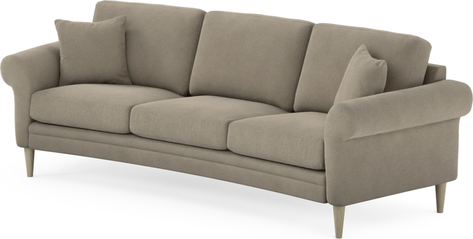 Eden - 3-sits soffa svängd - Beige