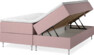 New York - Förvaringssäng, dubbelsäng med bäddmadrass, sängben och sängben - Rosa