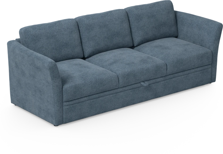 Öland - Bäddsoffa 3-sits, längsbäddad - Blå
