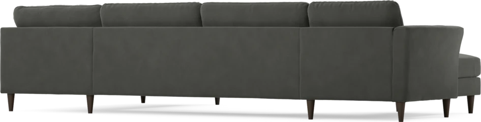 Bridge - 3-sits soffa med schäslong vänster och divan höger - Grå