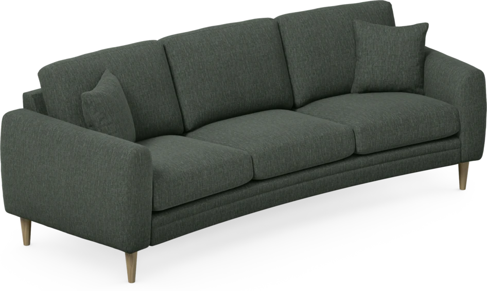 Eden - 3-sits soffa svängd - Grön