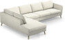 County - 3-sits soffa med divan vänster - Vit