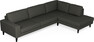 Sierra - 3-sits soffa med divan höger - Svart