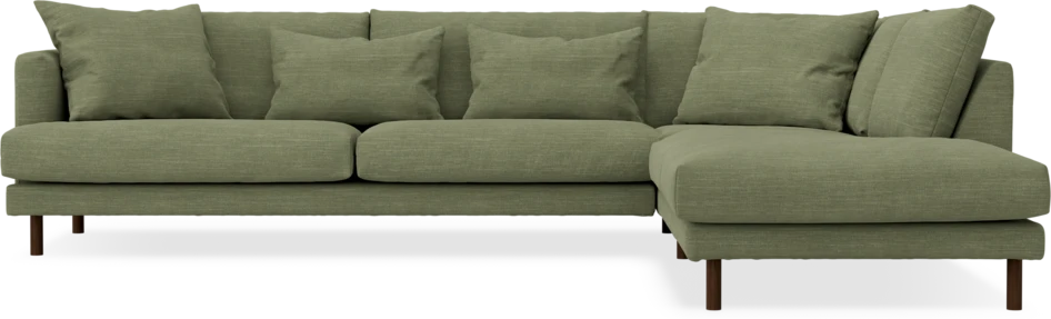 Harper - 3-sits soffa med divan höger - Grön