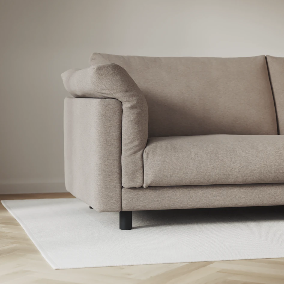 Cherrie - 4-sits soffa, fast klädsel - Beige