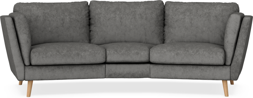 Madison - 3-sits soffa svängd, 70 cm - Grå