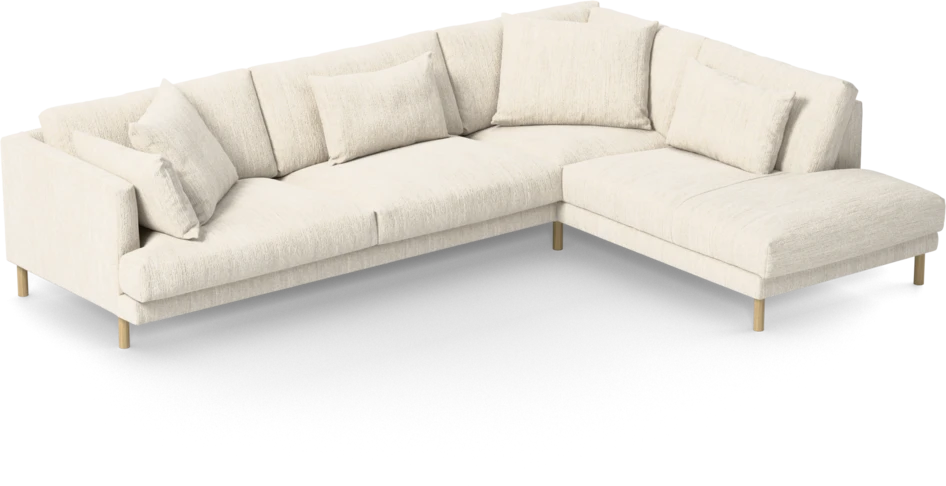 Harper - 3-sits soffa med divan höger - Vit