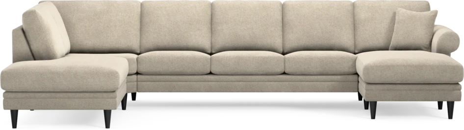 Eden - 3-sits soffa med divan vänster och schäslong höger - Beige