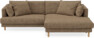 Harper - 4-sits med schäslong XL höger - Brun