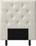Delux Pikerad Låg - Sänggavel, 90-210 cm - Beige