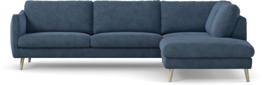 Madison Lux - 3-sits soffa med divan höger - Blå