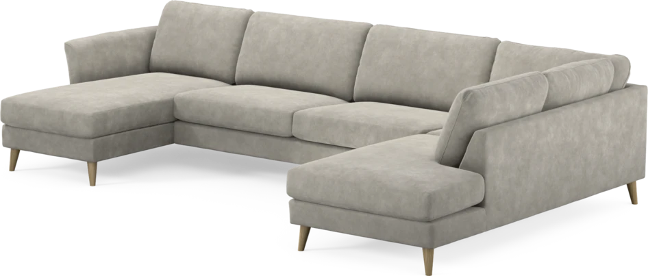 Bridge - 3-sits soffa med schäslong vänster och divan höger - Grå