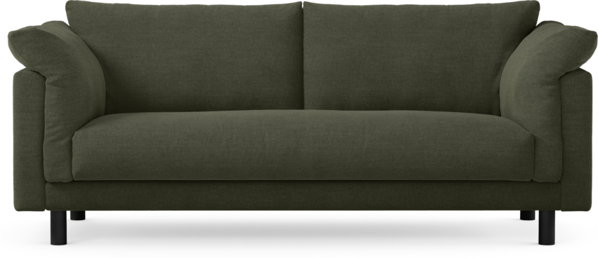 Cherrie - 2,5-sits soffa, hel dyna, fast klädsel - Grön