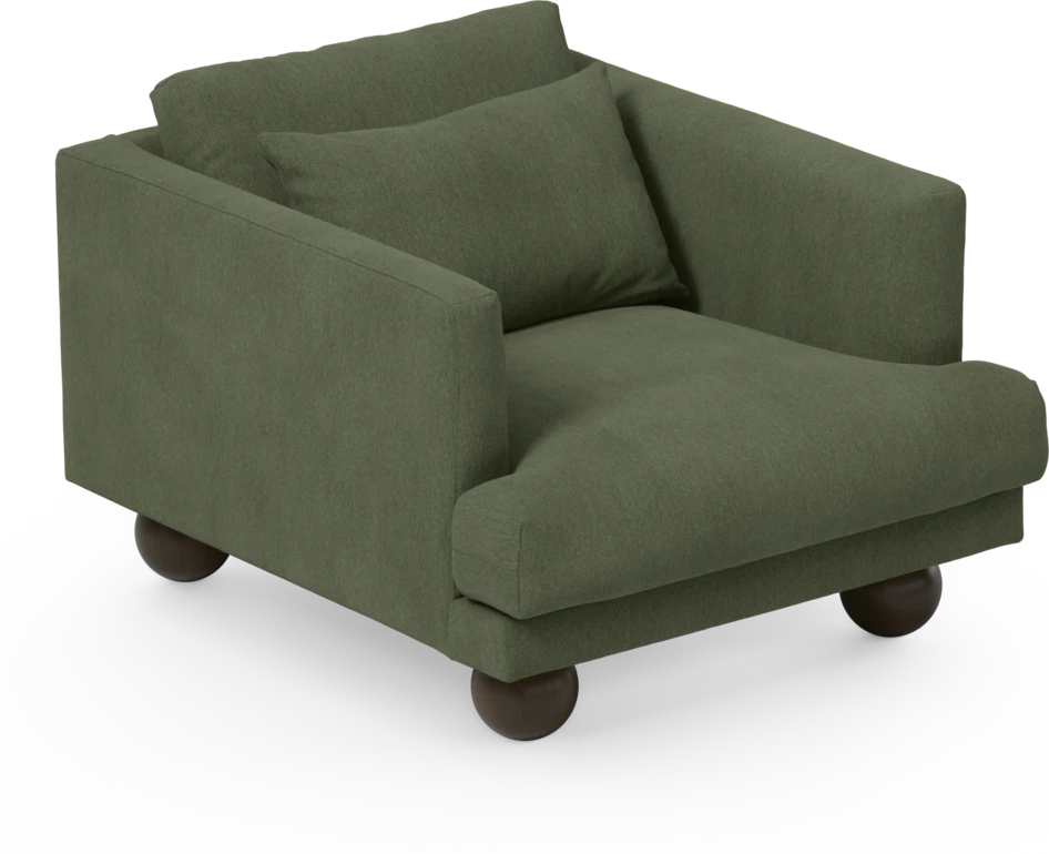 Harper - Fåtölj, 75 cm - Grön