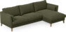 Winston - 3-sits soffa med schäslong, vändbar - Grön