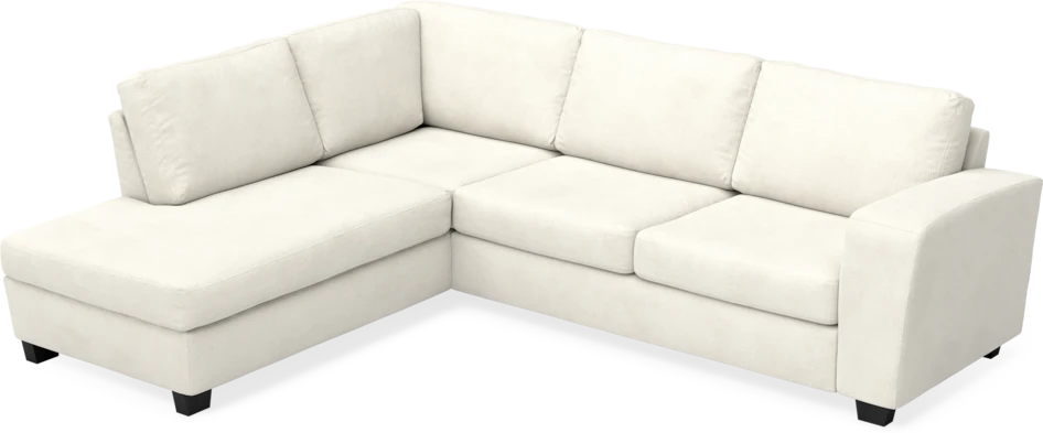 Friday - 2,5-sits soffa med divan vänster - Vit