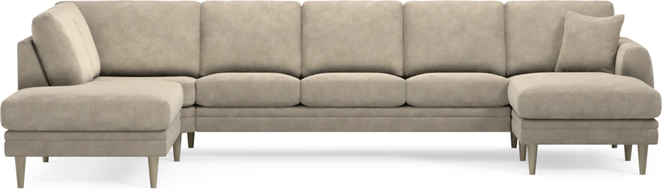 Eden - 3-sits soffa med divan vänster och schäslong höger - Beige
